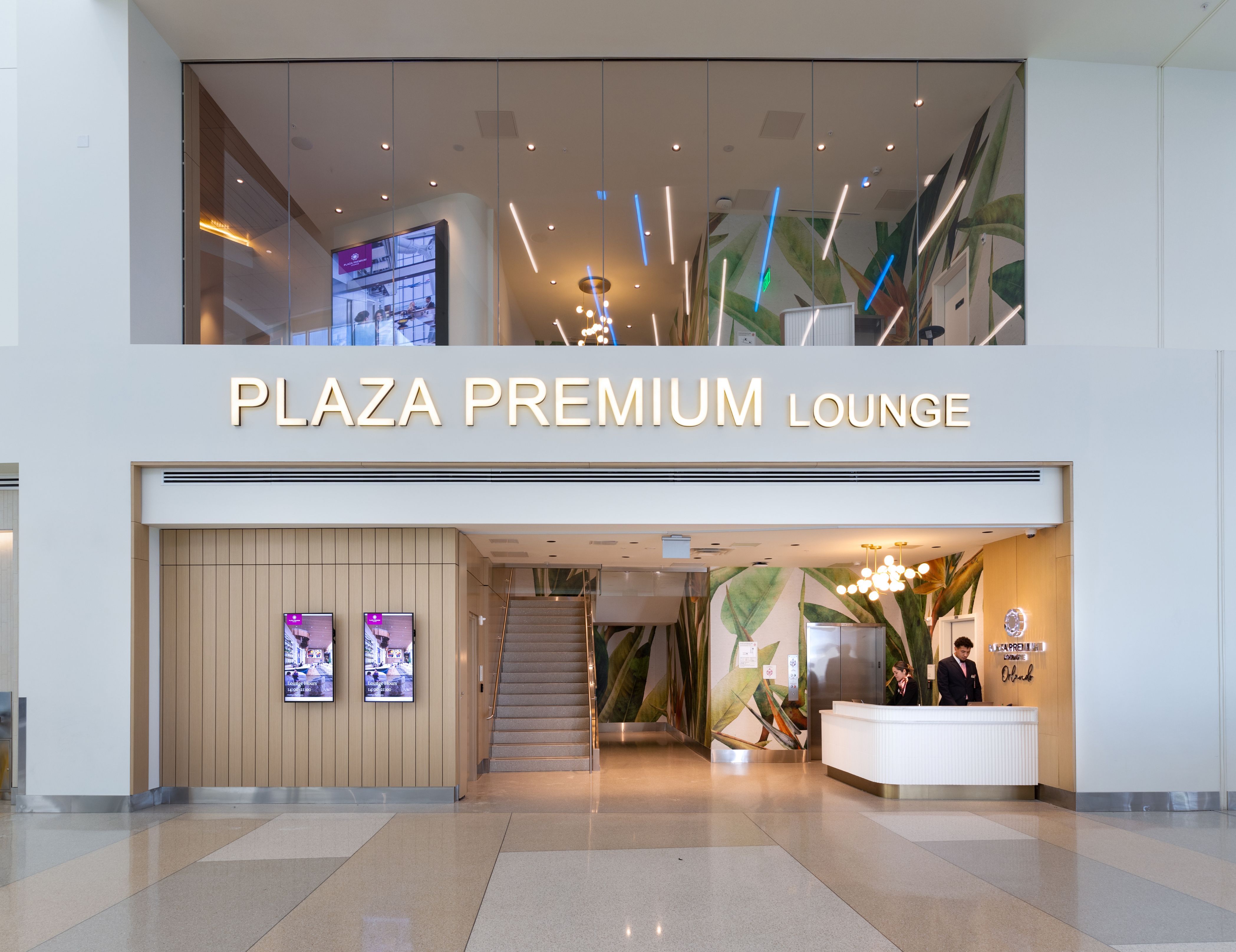 Relax in style at Plaza Premium Lounge Orlando where families can enjoy eco-friendly fun while business travelers appreciate a peaceful setting with great views and modern amenities.